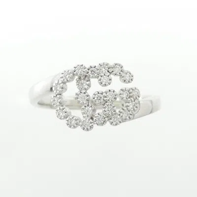 Pre-owned Gucci White Gold White Gold (18k) Band Ring ()