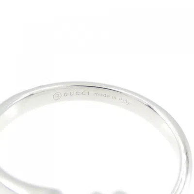 Pre-owned Gucci White Gold White Gold (18k) Band Ring ()
