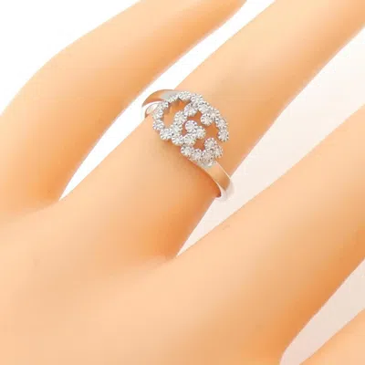 Pre-owned Gucci White Gold White Gold (18k) Band Ring ()