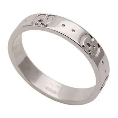Pre-owned Gucci White Gold White Gold (18k) Band Ring ()