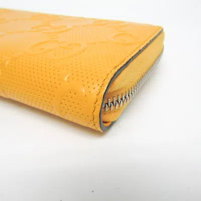 Pre-owned Gucci Yellow Leather Long Wallet (bi-fold) ()