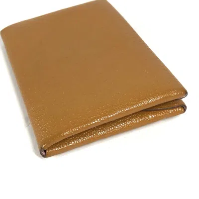 Pre-owned Hermes Beige Pink Chevre Leather Coin Purse/coin Case ()