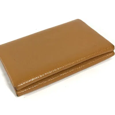 Pre-owned Hermes Beige Pink Chevre Leather Coin Purse/coin Case ()