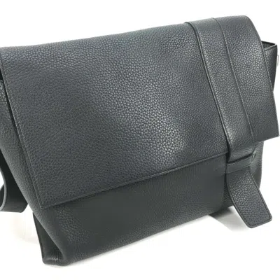 Pre-owned Hermes Black Taurillon Clemence Leather Messenger Bag Shoulder Bag ()