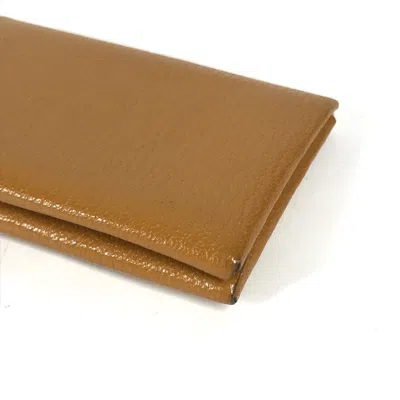 Pre-owned Hermes Beige Pink Chevre Leather Coin Purse/coin Case ()