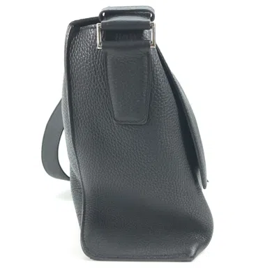 Pre-owned Hermes Black Taurillon Clemence Leather Messenger Bag Shoulder Bag ()
