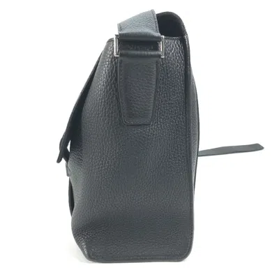 Pre-owned Hermes Black Taurillon Clemence Leather Messenger Bag Shoulder Bag ()