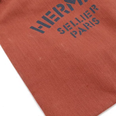 Pre-owned Hermes Brown Toile Chevron Leather Shoulder Bag ()