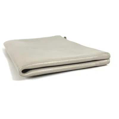 Pre-owned Hermes Gray Leather Coin Purse/coin Case ()