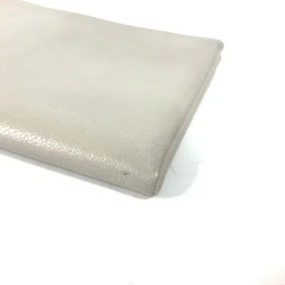 Pre-owned Hermes Gray Leather Coin Purse/coin Case ()
