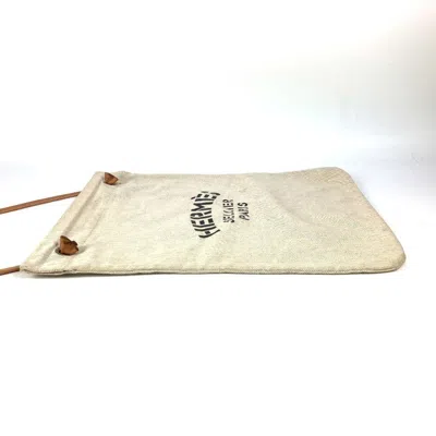 Pre-owned Hermes Natural White Cotton Shoulder Bag ()