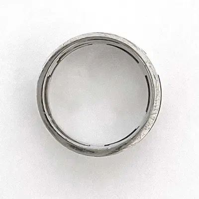 Pre-owned Hermes Orange Silver Silver 925 Band Ring ()