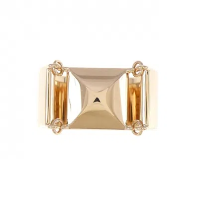 Pre-owned Hermes Pink Gold Pink Gold (18k) Band Ring ()