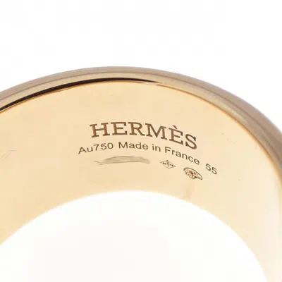 Pre-owned Hermes Pink Gold Pink Gold (18k) Band Ring ()