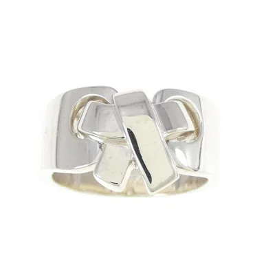 Pre-owned Hermes Silver Silver 925 Band Ring ()