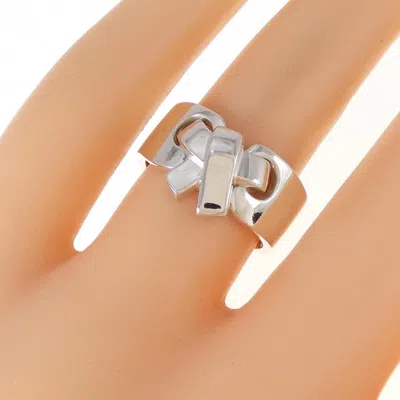 Pre-owned Hermes Silver Silver 925 Band Ring ()