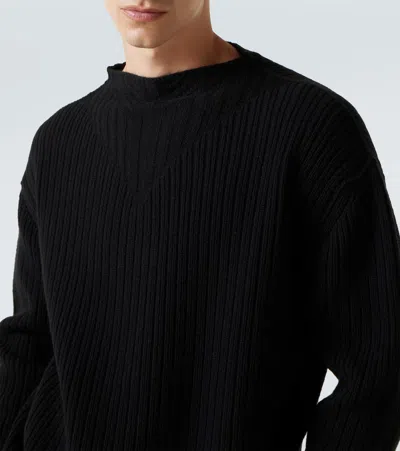 Rick Owens Men Fisherman Round Neck Virgin Wool Sweater