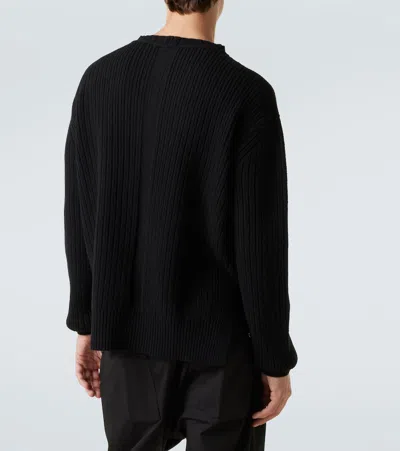 Rick Owens Men Fisherman Round Neck Virgin Wool Sweater