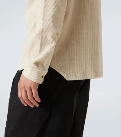 Rick Owens Cotton And Linen-blend Corduroy Shirt In White