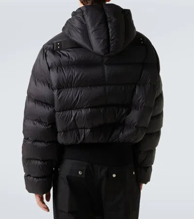 Rick Owens Hooded Down Jacket In Brown