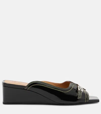Ganni Butterfly Wedge Mules