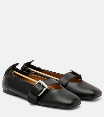 Ganni Butterfly Mary Jane Flats