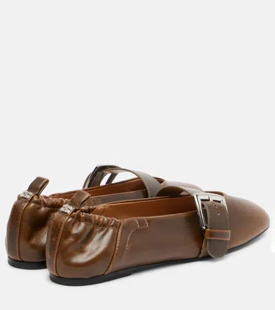 Ganni Butterfly Mary Jane Flats