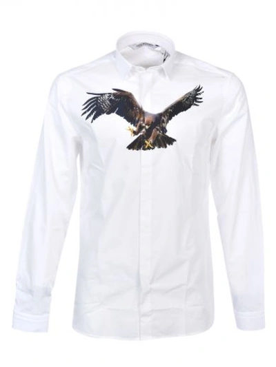 Shop Neil Barrett Eagle Shirt In Bianco