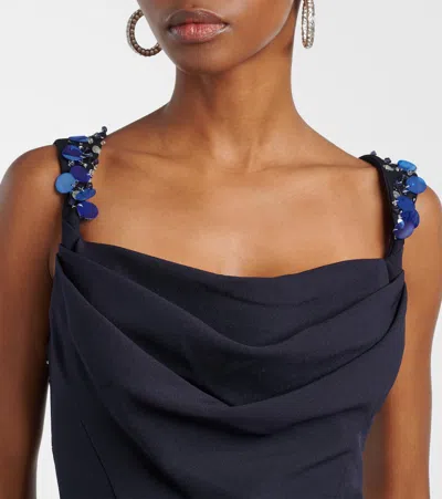 Safiyaa Melina Embellished Crêpe Gown