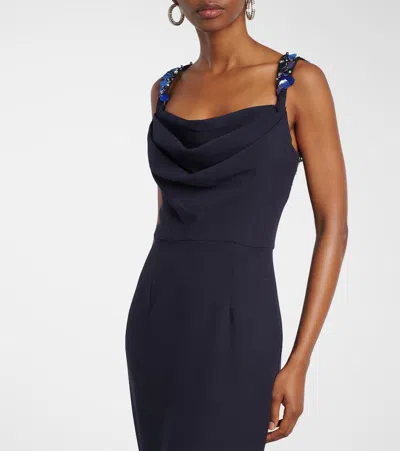 Safiyaa Melina Embellished Crêpe Gown