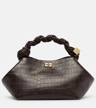 Ganni Bou Small Croc-effect Tote Bag