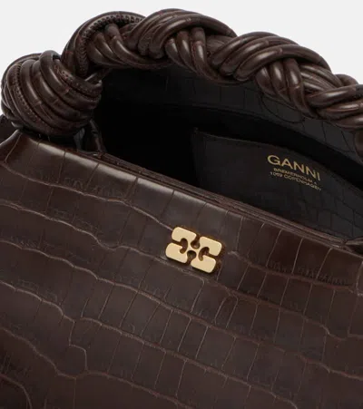 Ganni Bou Small Croc-effect Tote Bag