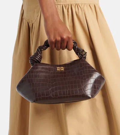 Ganni Bou Small Croc-effect Tote Bag