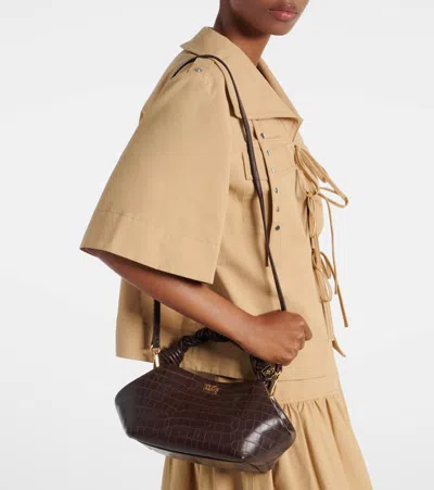 Ganni Bou Small Croc-effect Tote Bag