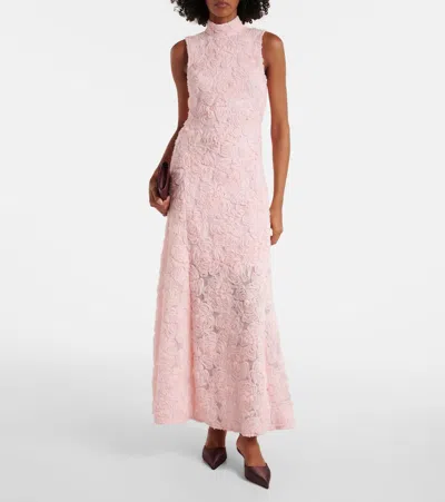 Rotate Birger Christensen Floral Mesh Maxi Dress