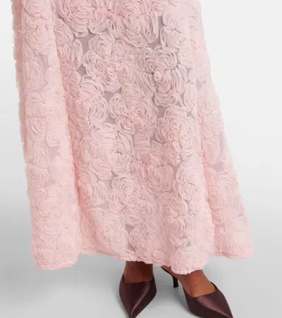 Rotate Birger Christensen Floral Mesh Maxi Dress