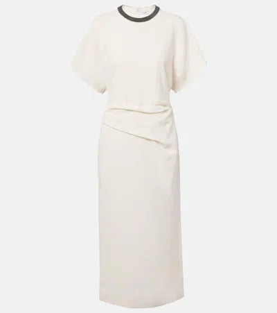 Brunello Cucinelli Linen-blend Midi Dress