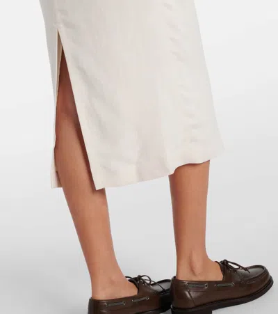 Brunello Cucinelli Linen-blend Midi Dress