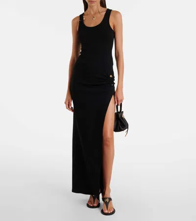 Versace Kitten Heel Thong Sandals With Medusa Detail