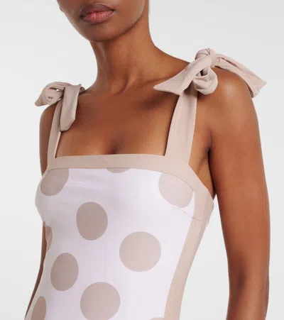 Simkhai Piper Polka-dot Swimsuit In Neutral