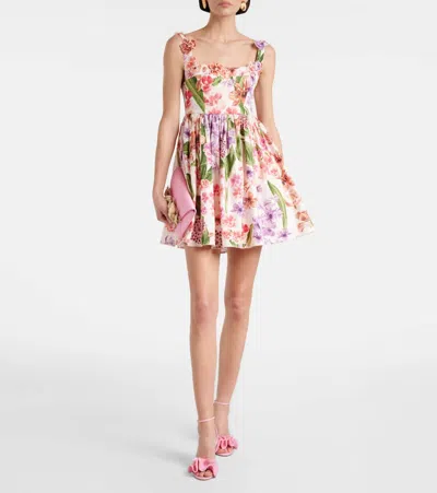 Agua By Agua Bendita Barbare Floral Cotton Minidress