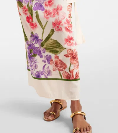 Agua By Agua Bendita Floral Cotton And Silk Beach Cover-up