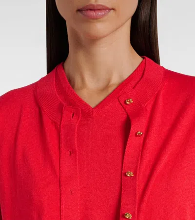Bottega Veneta Cotton And Viscose Twinset In Red