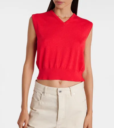 Bottega Veneta Cotton And Viscose Twinset In Red