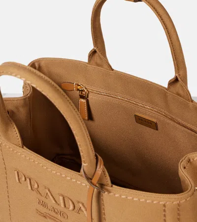 Prada Giardiniera Medium Canvas Tote Bag