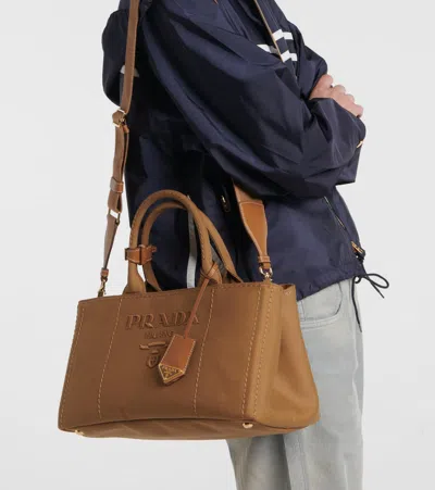 Prada Giardiniera Medium Canvas Tote Bag
