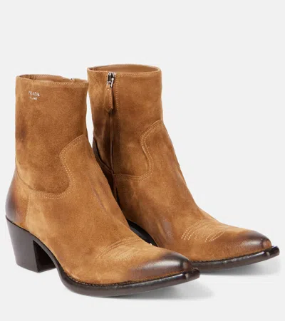 Prada Suede 45 Ankle Boots