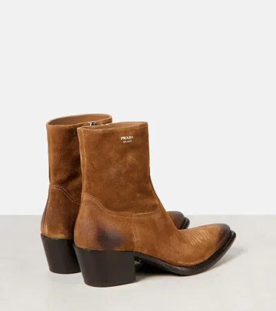 Prada Suede 45 Ankle Boots