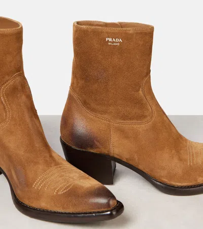 Prada Suede 45 Ankle Boots