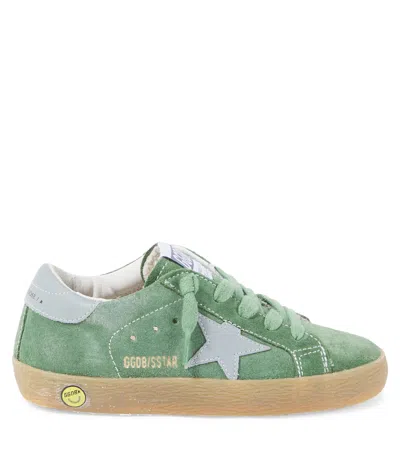 Golden Goose Super Star Suede Sneakers In Green